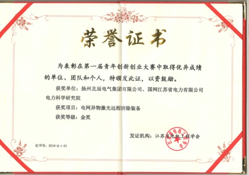 11.28+北辰電氣集團有限公司榮獲“江蘇省電機工程學(xué)會第一屆青年創(chuàng)新創(chuàng)業(yè)大賽決賽金獎”1.jpg